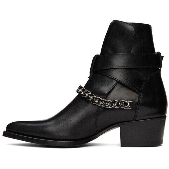 AMIRI Jodhpur Chain Boots 39 US 6 Mens Black Leather ASIS - Picture 16 of 16